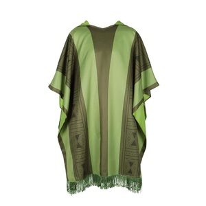 Bruno Encanto Costume Green Fringe-Trim Poncho